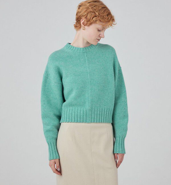 トゥモローランドMACPHEEラムウールカシミヤクルーネックニット セール】 ラムカシミヤ クルーネックプルオーバー （ニット・セーター