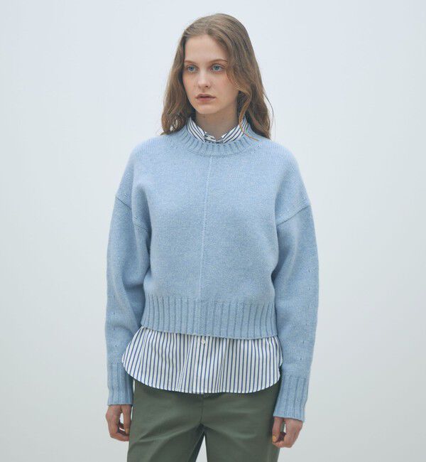 トゥモローランドMACPHEEラムウールカシミヤクルーネックニット セール】 ラムカシミヤ クルーネックプルオーバー （ニット・セーター