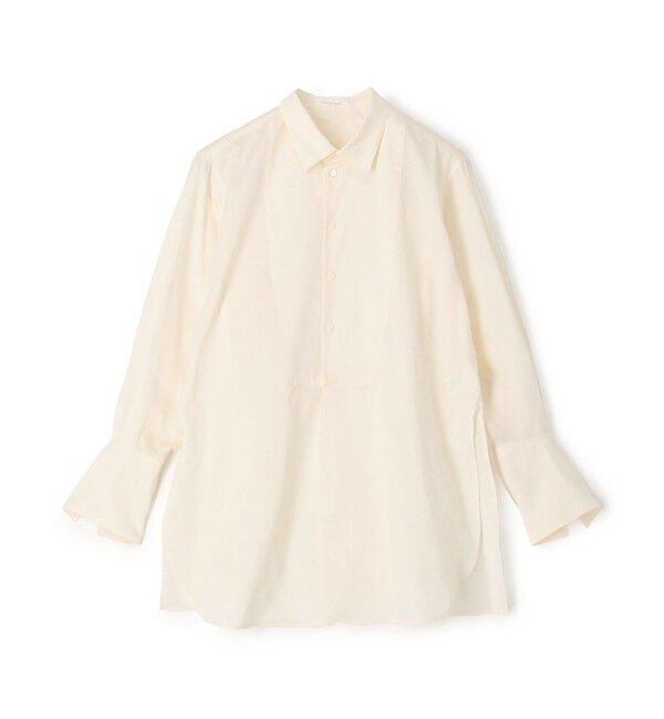MACPHEE「コットンサティーン チュニックシャツ」|シャツ・ブラウス|41 ライトベージュ