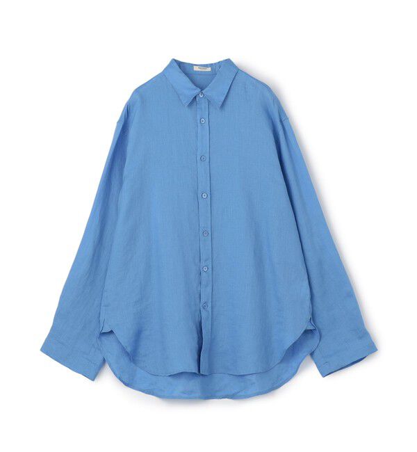 MACPHEE「リネンシャーティング レギュラーカラーシャツ」|シャツ・ブラウス|63 ライトブルー