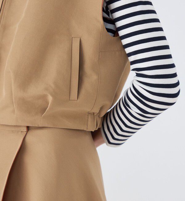 TOMORROWLAND collection「コットンリネンリバー ジップアップジレ」|ベスト・ジレ|