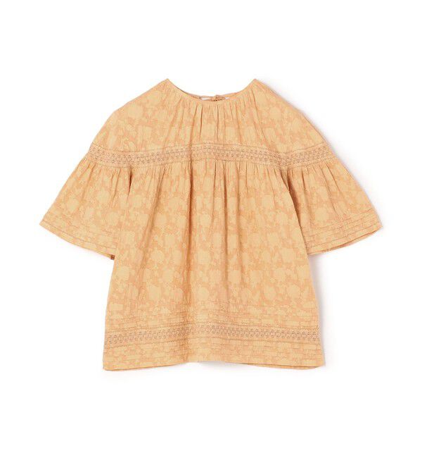 SOULEIADO「コットンカットジャカード Tブラウス」|シャツ・ブラウス|41 ライトベージュ