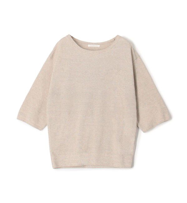 GALERIE VIE「ドライカノコ  ハーフスリーブ クルーネック プルオーバー」|ニット・セーター|41 ライトベージュ