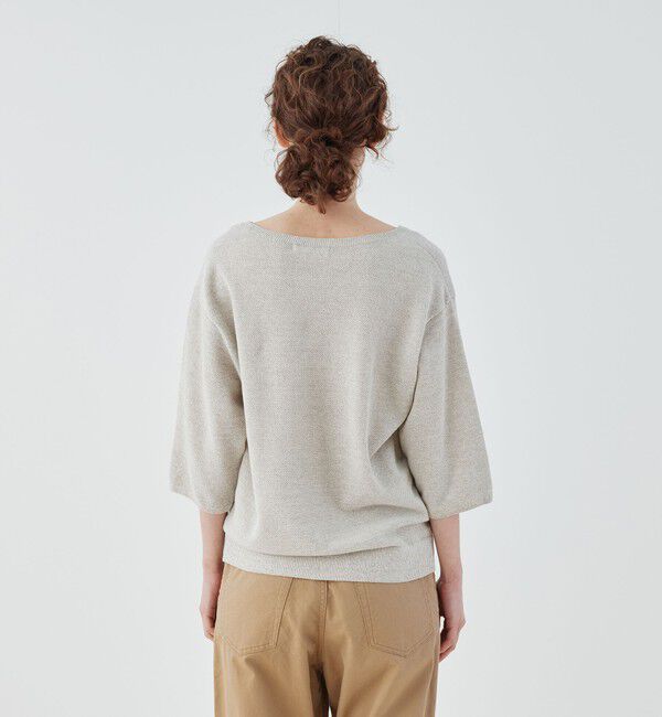 GALERIE VIE「ドライカノコ  ハーフスリーブ クルーネック プルオーバー」|ニット・セーター|