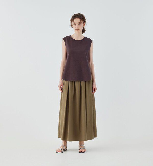 GALERIE VIE「コットンツイル ギャザーロングスカート」|スカート|