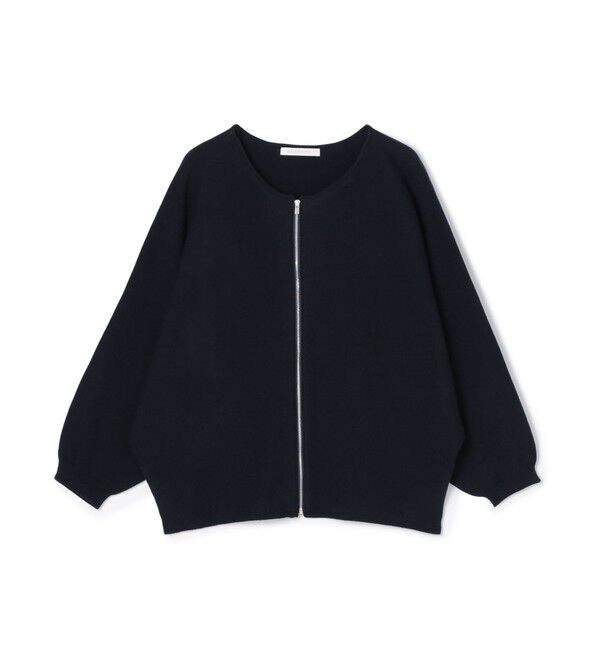 GALERIE VIE「ストレッチコットン ジップアップカーディガン」|カーディガン|69 ネイビー