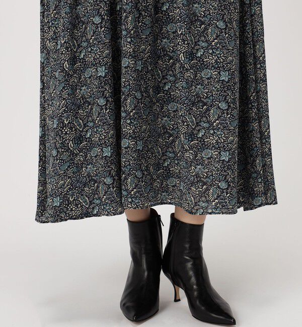 SOULEIADO「ポリエステルジョーゼットプリント ティアードワンピース」|ワンピース|