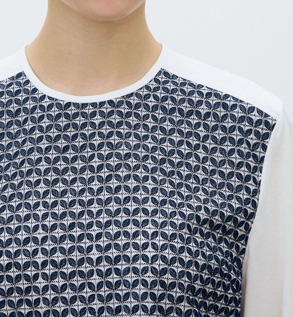 TOMORROWLAND collection「リーフエンブロイダリー コンビプルオーバーブラウス」|シャツ・ブラウス|