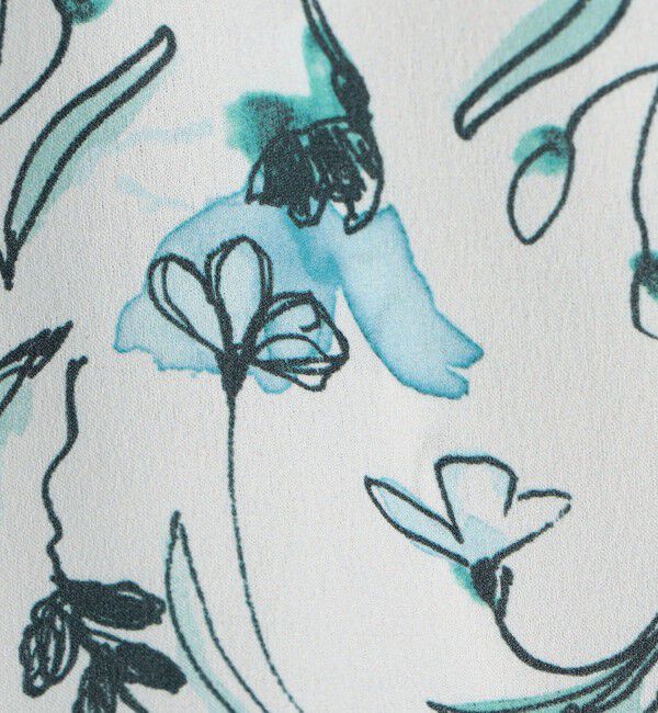 TOMORROWLAND collection「オーキッドフラワープリント ネックギャザーブラウス」|シャツ・ブラウス|