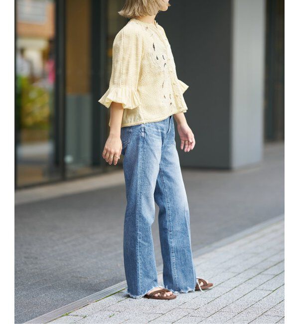 IENA LA BOUCLE「《追加》IENA LA BOUCLE ピンタック刺繍ブラウス2」|シャツ・ブラウス|