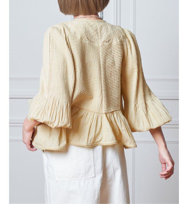 IENA LA BOUCLE「《追加》IENA LA BOUCLE ピンタック刺繍ブラウス2」|シャツ・ブラウス|