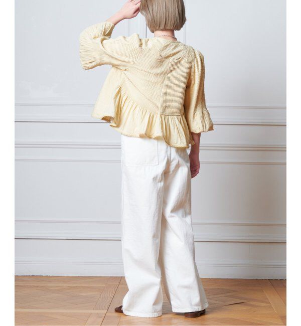 IENA LA BOUCLE「《追加》IENA LA BOUCLE ピンタック刺繍ブラウス2」|シャツ・ブラウス|