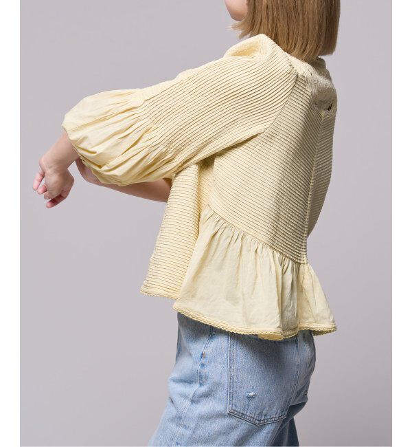 IENA LA BOUCLE「《追加》IENA LA BOUCLE ピンタック刺繍ブラウス2」|シャツ・ブラウス|