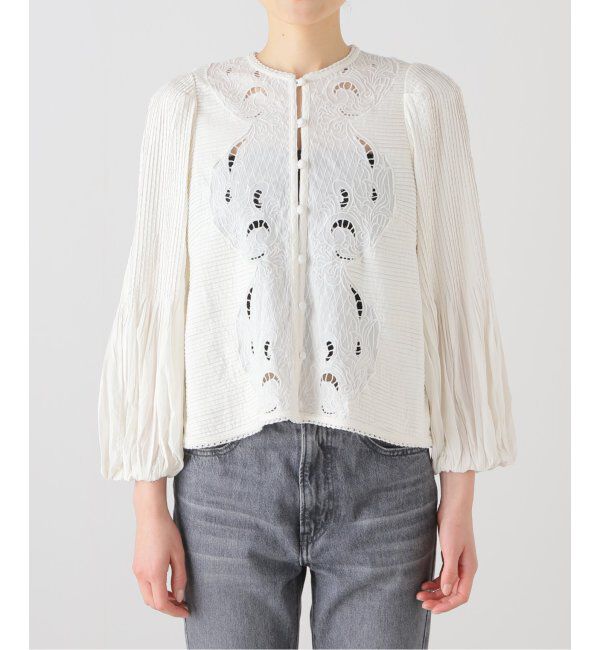 IENA LA BOUCLE「《追加》IENA LA BOUCLE ピンタック刺繍ブラウス2」|シャツ・ブラウス|