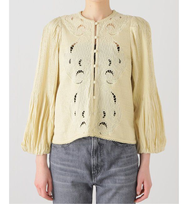 IENA LA BOUCLE「《追加》IENA LA BOUCLE ピンタック刺繍ブラウス2」|シャツ・ブラウス|