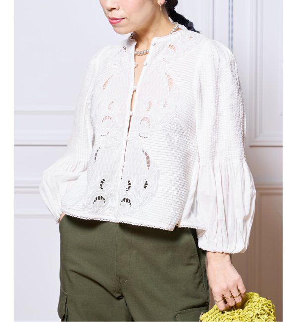 IENA LA BOUCLE「《追加》IENA LA BOUCLE ピンタック刺繍ブラウス2」|シャツ・ブラウス|