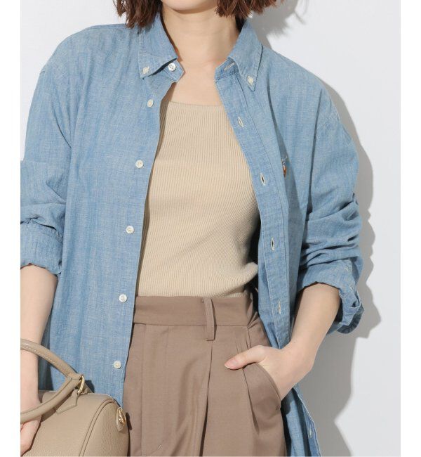 JOURNAL STANDARD relume「《追加2》Vis/Polyスクエアネックリブタンクトップ」|タンクトップ|ベージュ A