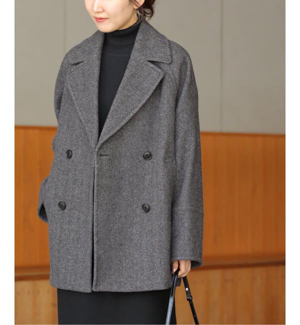 美品✨今季完売品✨rerum 尾州wool ピーコート 追加》尾州ウールスーパー100モッサPコート（JOURNAL STANDARD relume