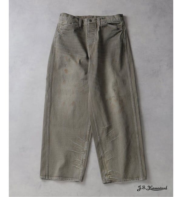 J.S.Homestead「《予約》J.S.Homestead / バック バックル トラウザー ワーク パンツ」|その他|ブラウン