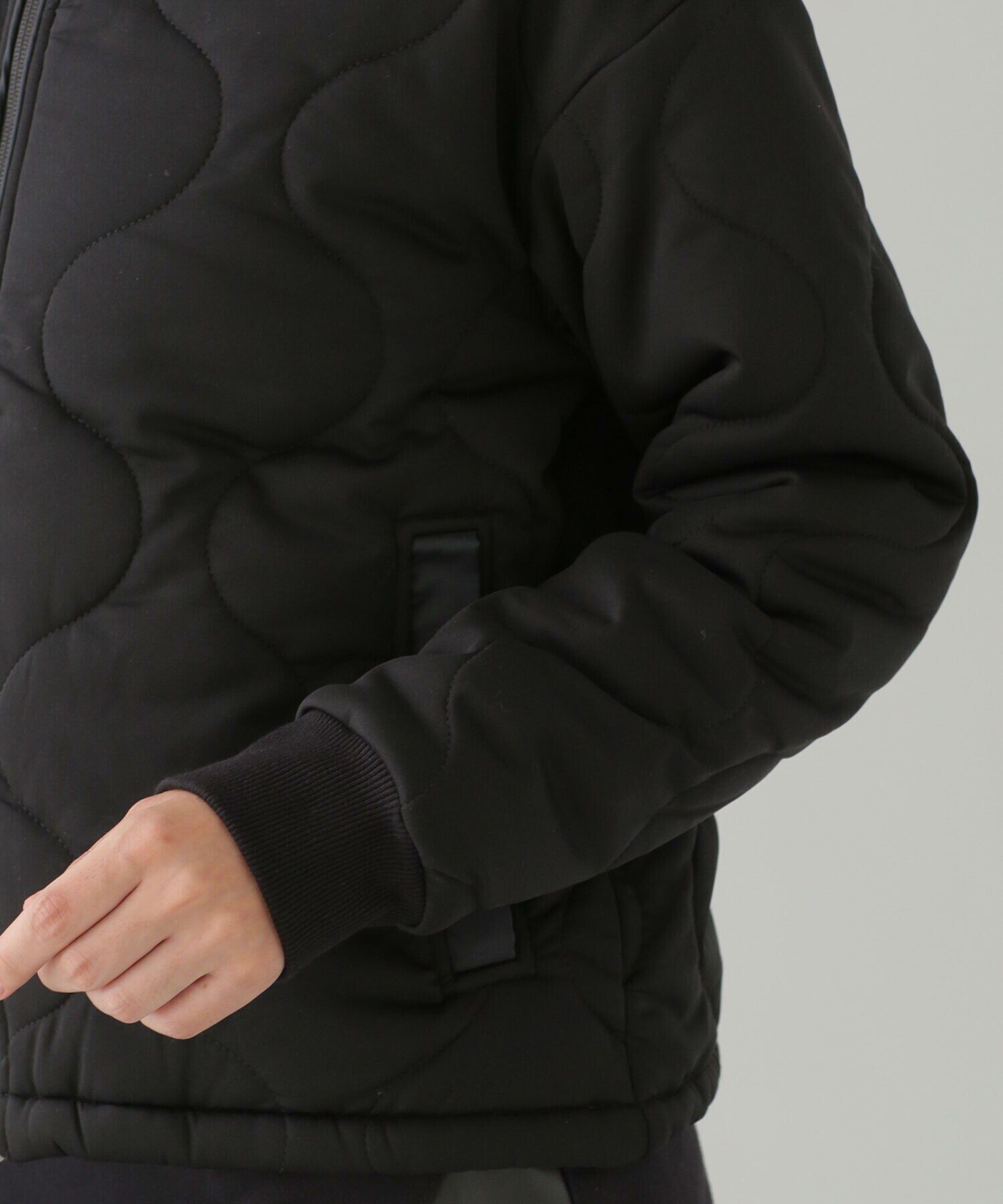 nano･universe「ZIP UP スタンドキルトブルゾン/オーバーサイズ」|ブルゾン・スタジャン|