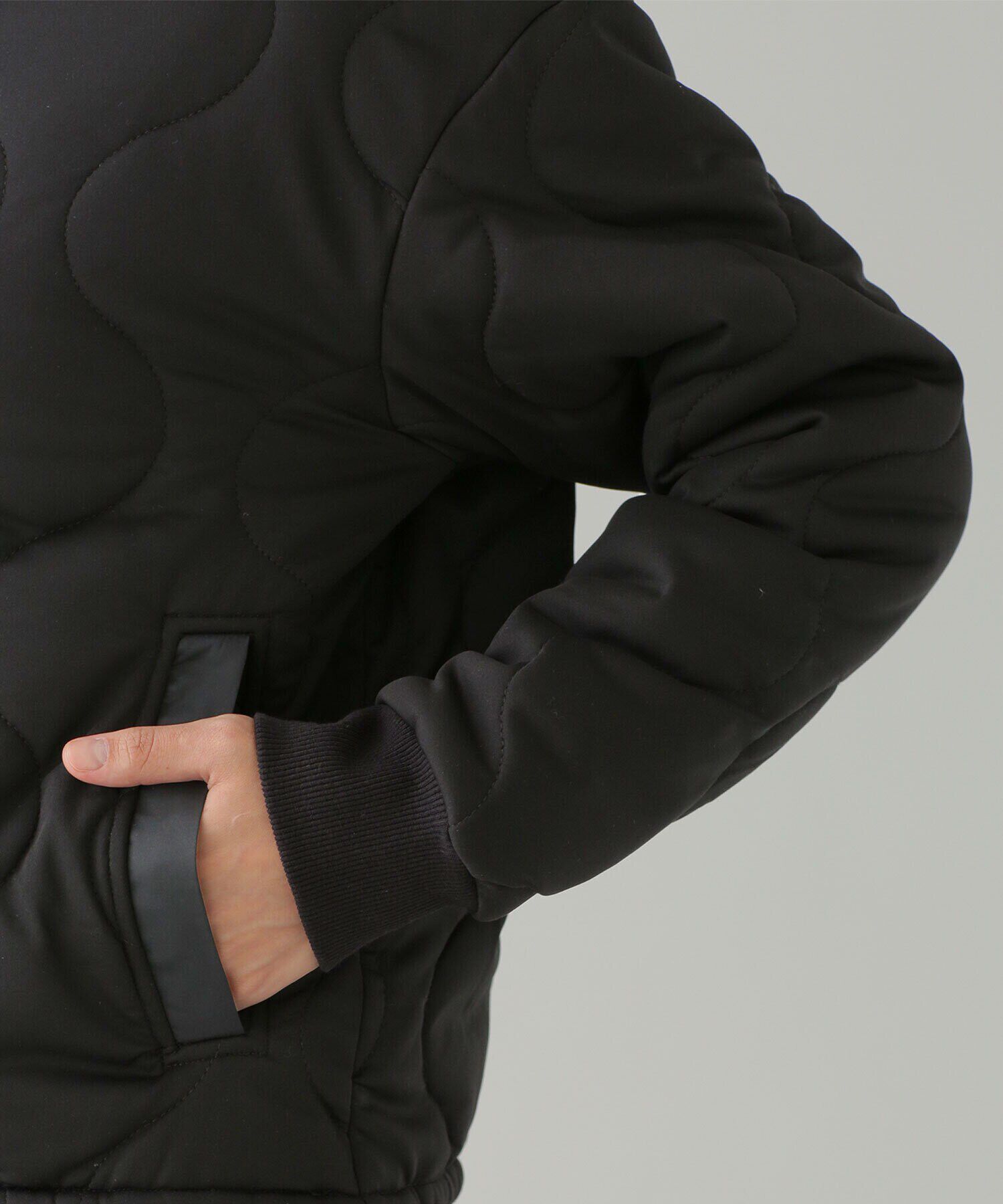 nano･universe「ZIP UP スタンドキルトブルゾン/オーバーサイズ」|ブルゾン・スタジャン|