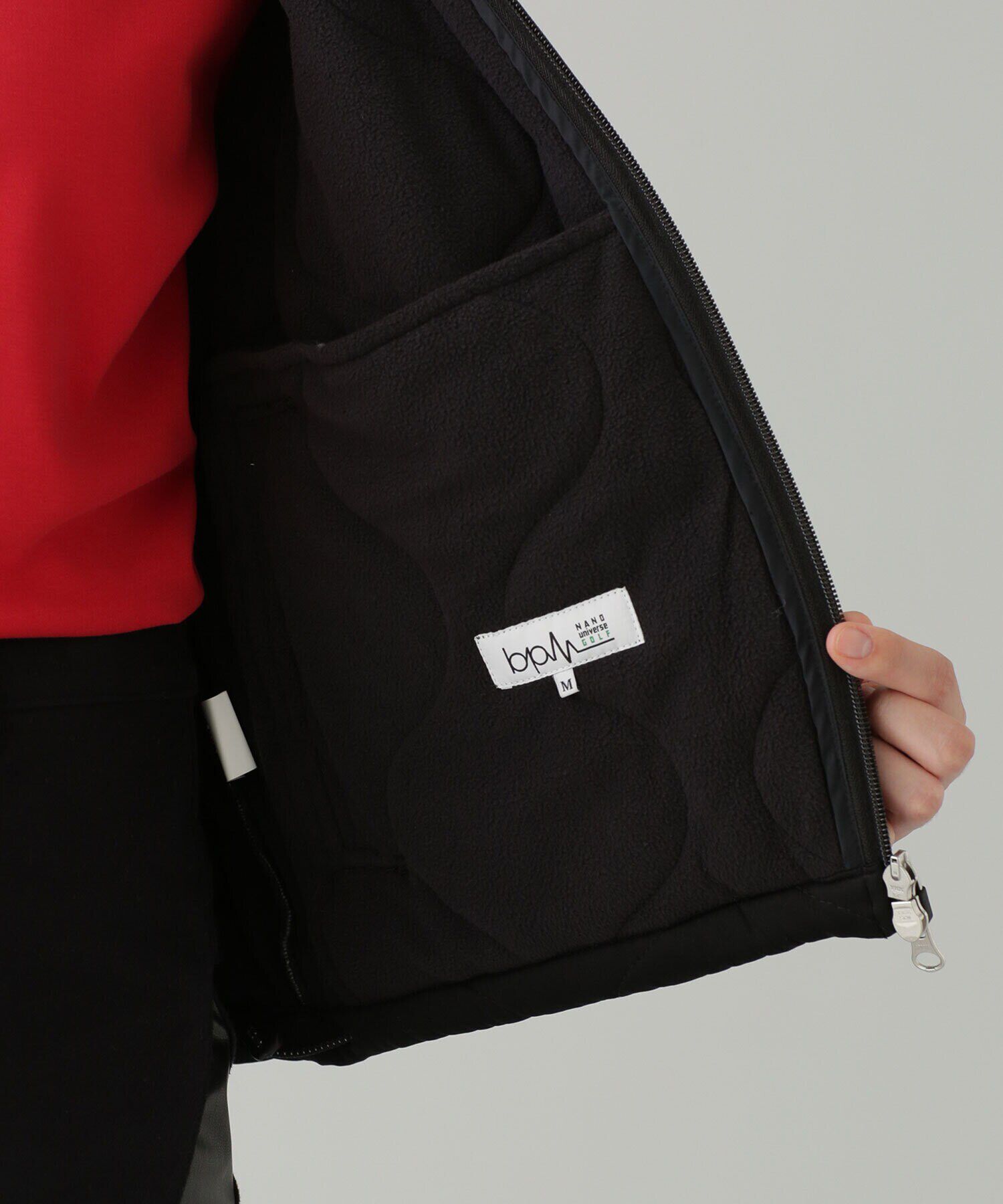 nano･universe「ZIP UP スタンドキルトブルゾン/オーバーサイズ」|ブルゾン・スタジャン|