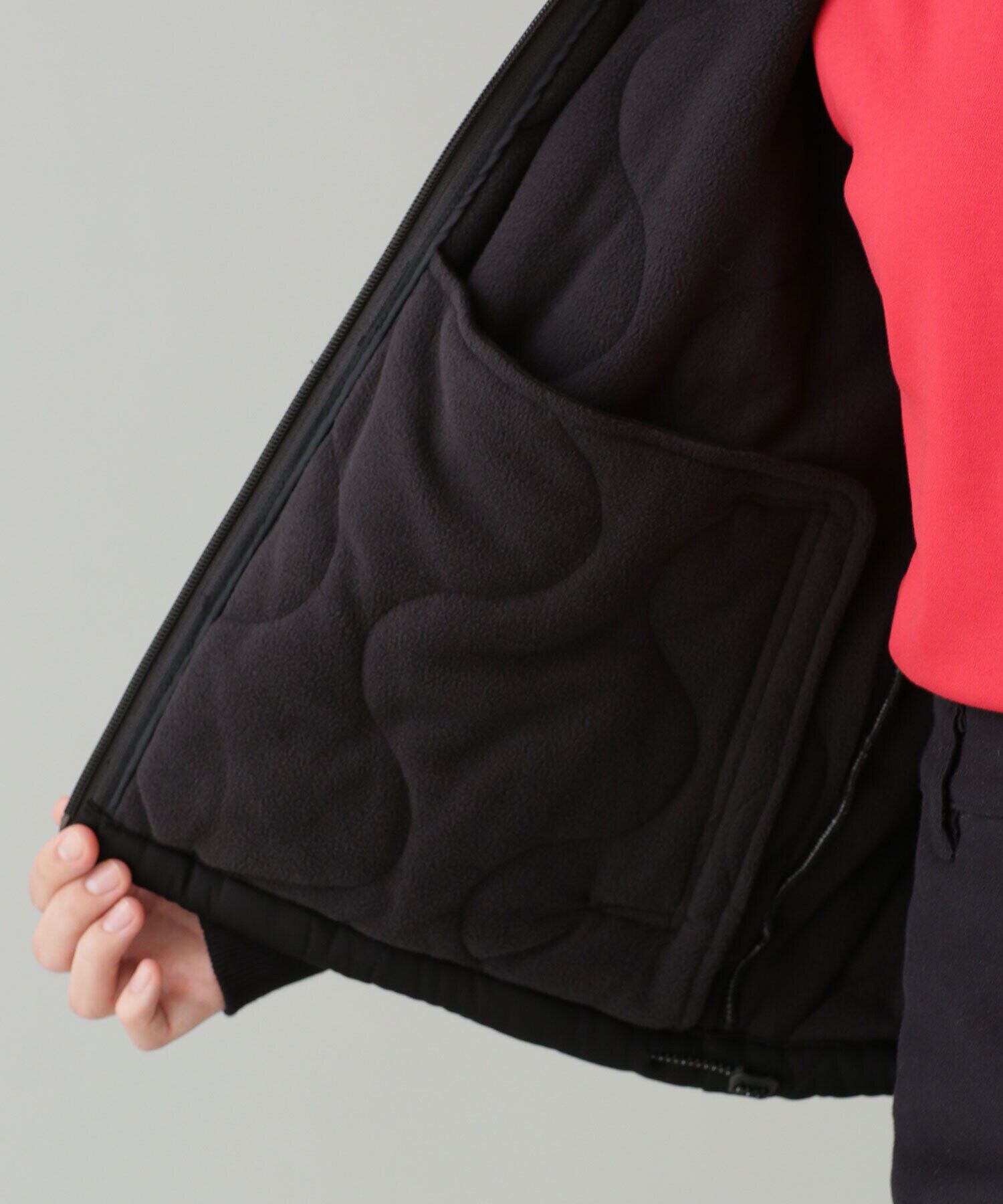 nano･universe「ZIP UP スタンドキルトブルゾン/オーバーサイズ」|ブルゾン・スタジャン|