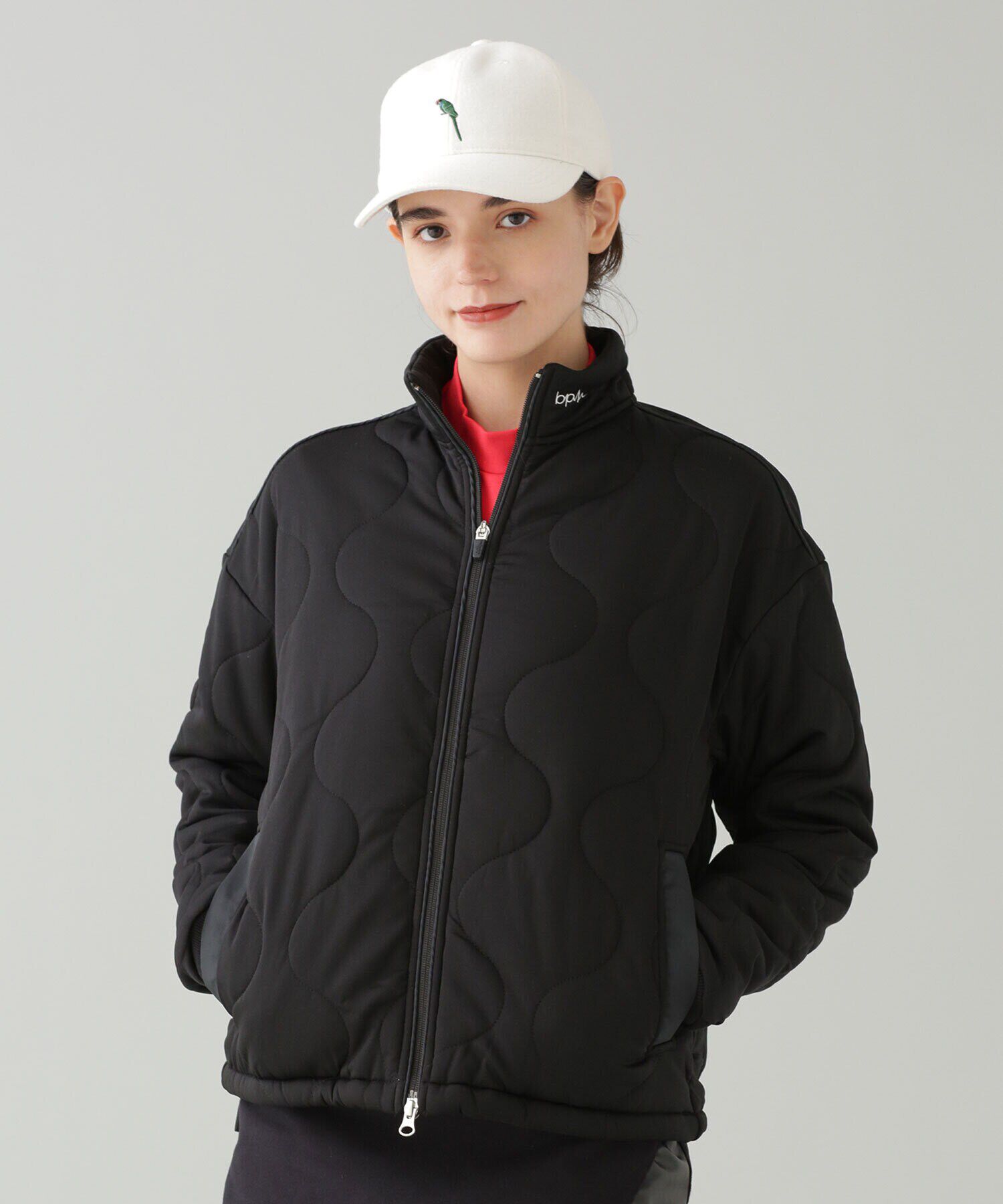 nano･universe「ZIP UP スタンドキルトブルゾン/オーバーサイズ」|ブルゾン・スタジャン|