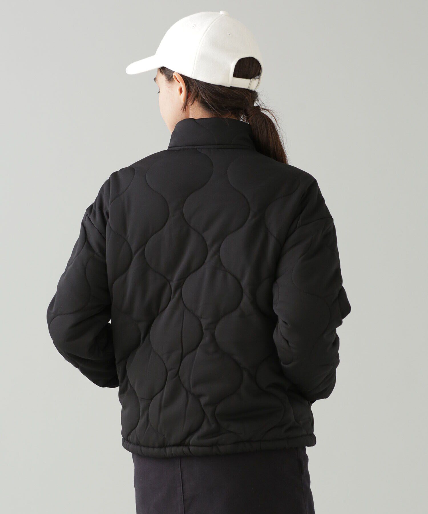 nano･universe「ZIP UP スタンドキルトブルゾン/オーバーサイズ」|ブルゾン・スタジャン|