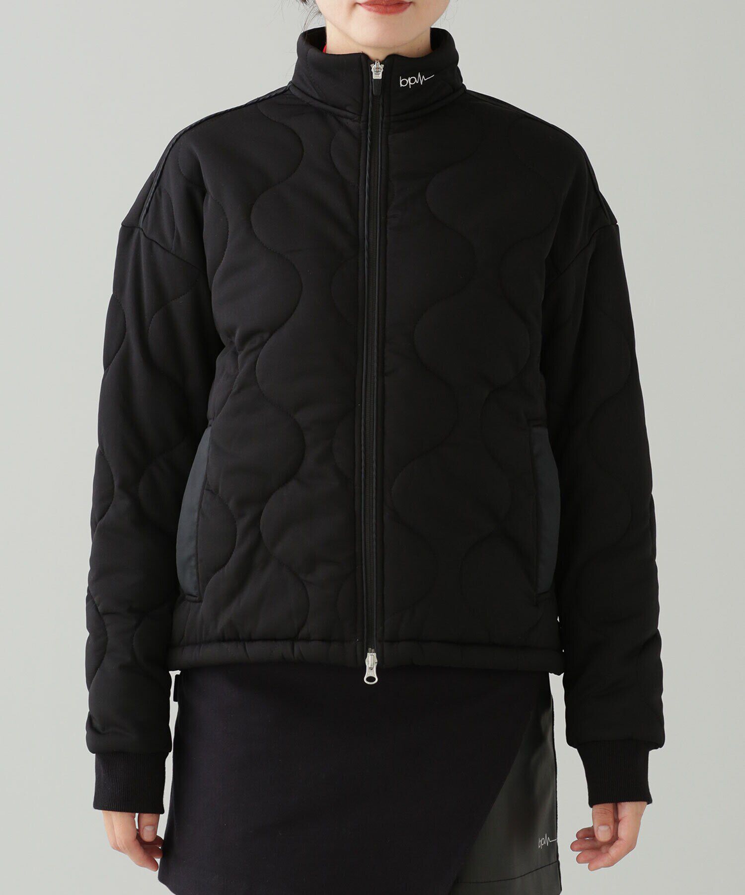 nano･universe「ZIP UP スタンドキルトブルゾン/オーバーサイズ」|ブルゾン・スタジャン|