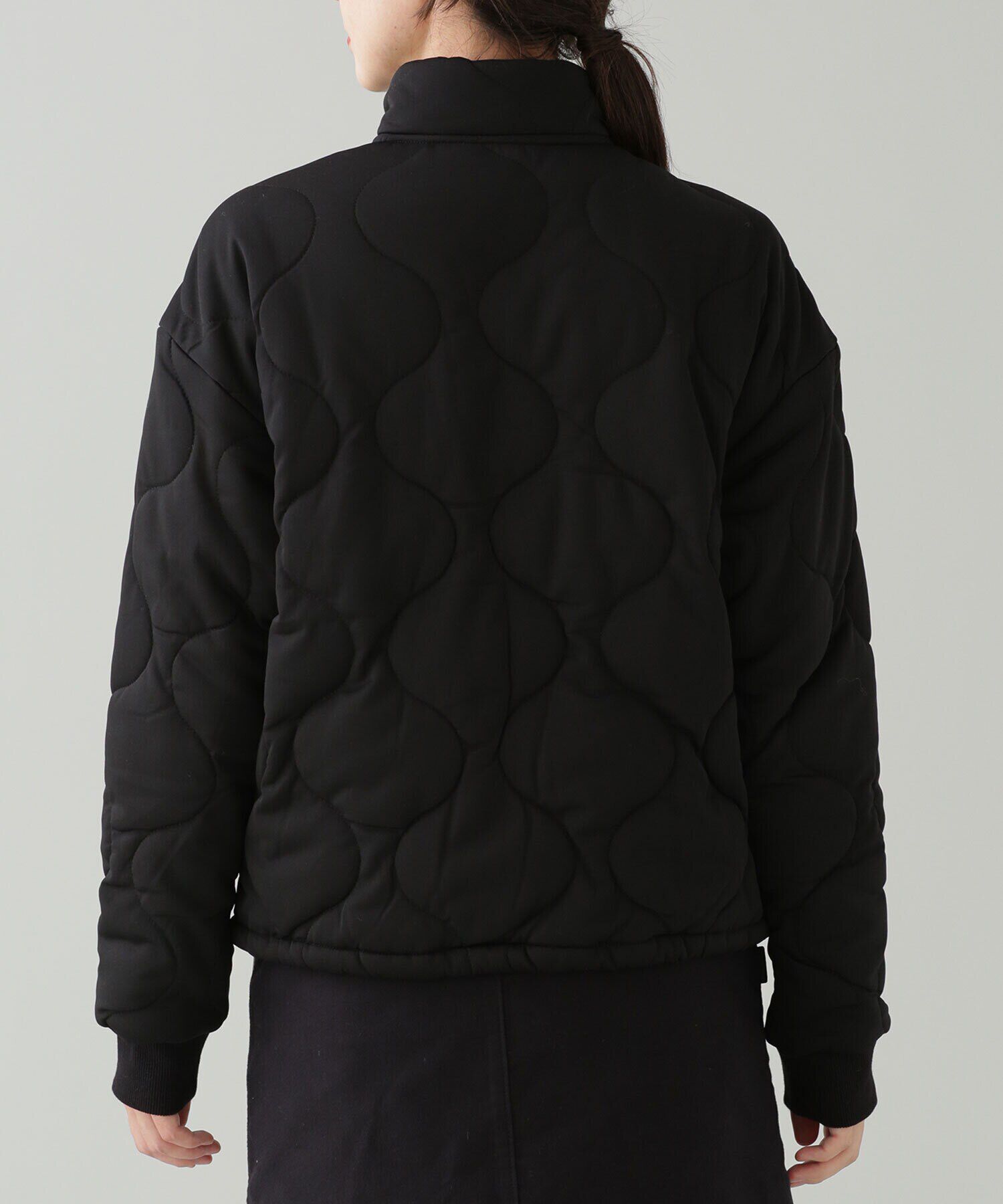 nano･universe「ZIP UP スタンドキルトブルゾン/オーバーサイズ」|ブルゾン・スタジャン|