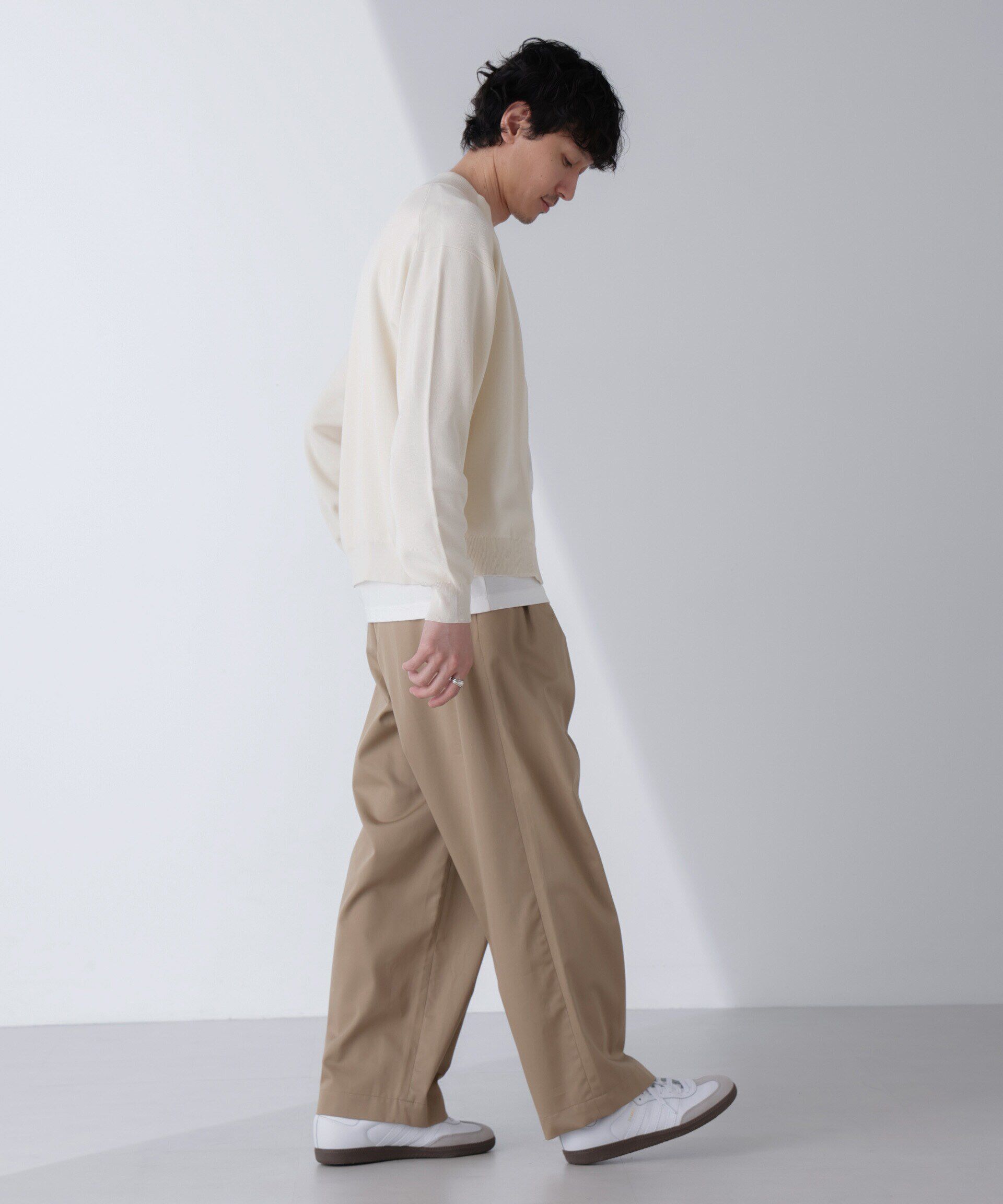 nano･universe「14ゲージミラノリブドライバーズニット(手洗い可能)」|ニット・セーター|