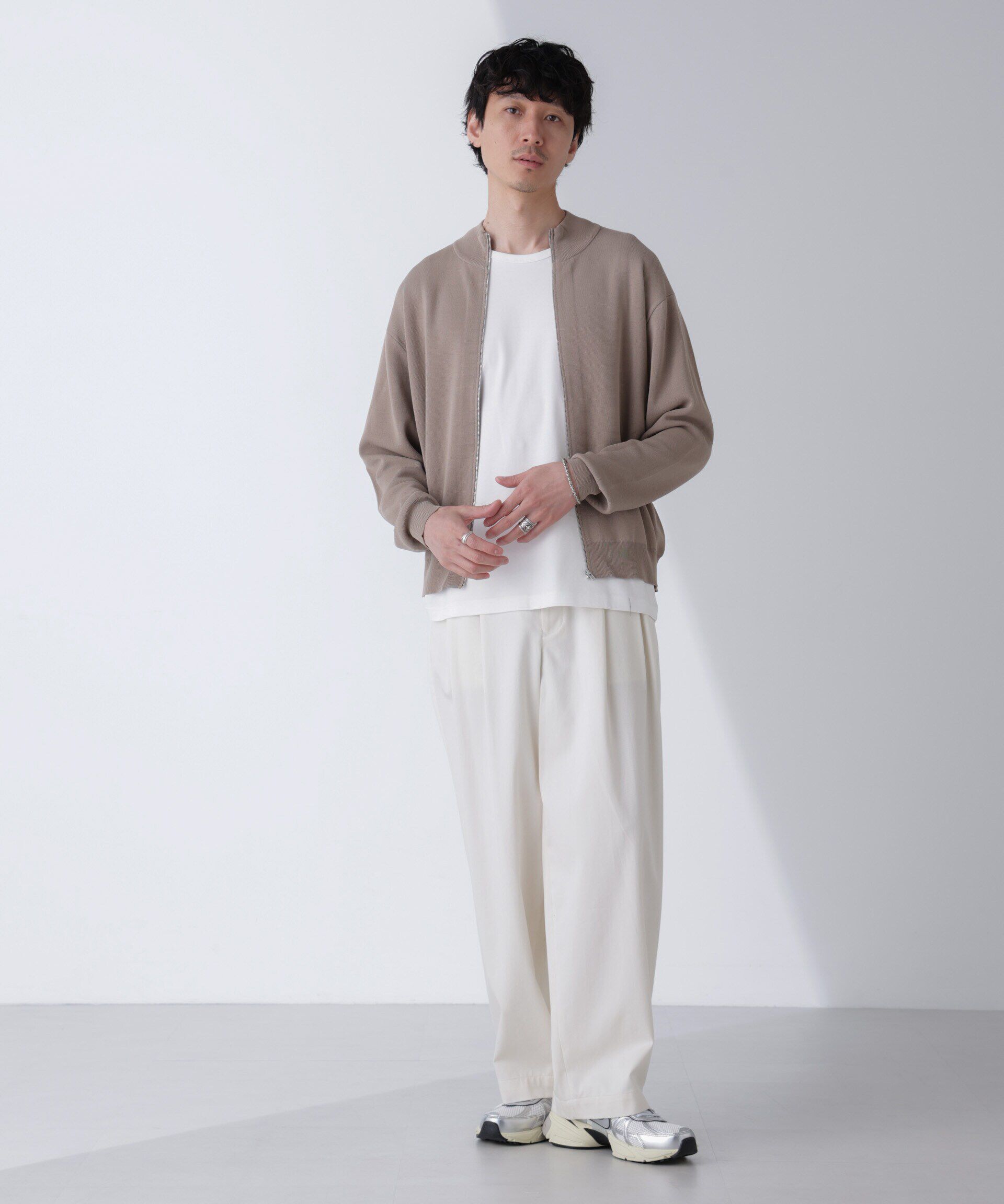 nano･universe「14ゲージミラノリブドライバーズニット(手洗い可能)」|ニット・セーター|