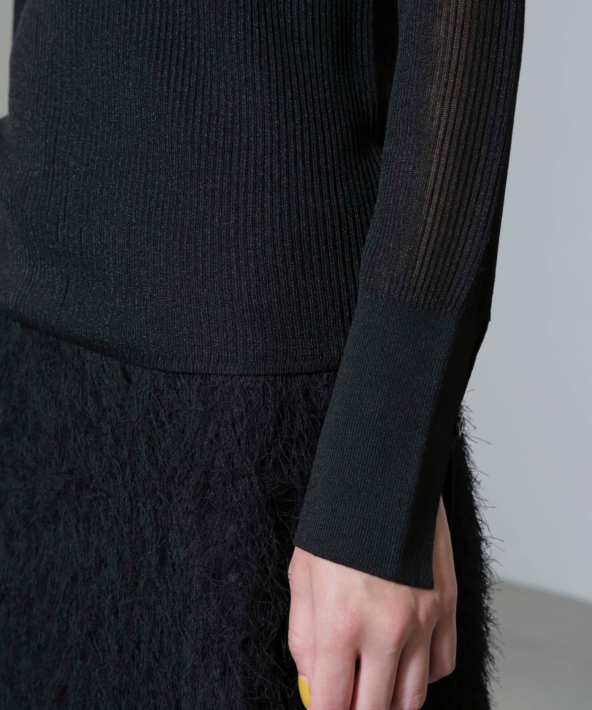 nano･universe「シアーブライトリブニットプルオーバー」|ニット・セーター|