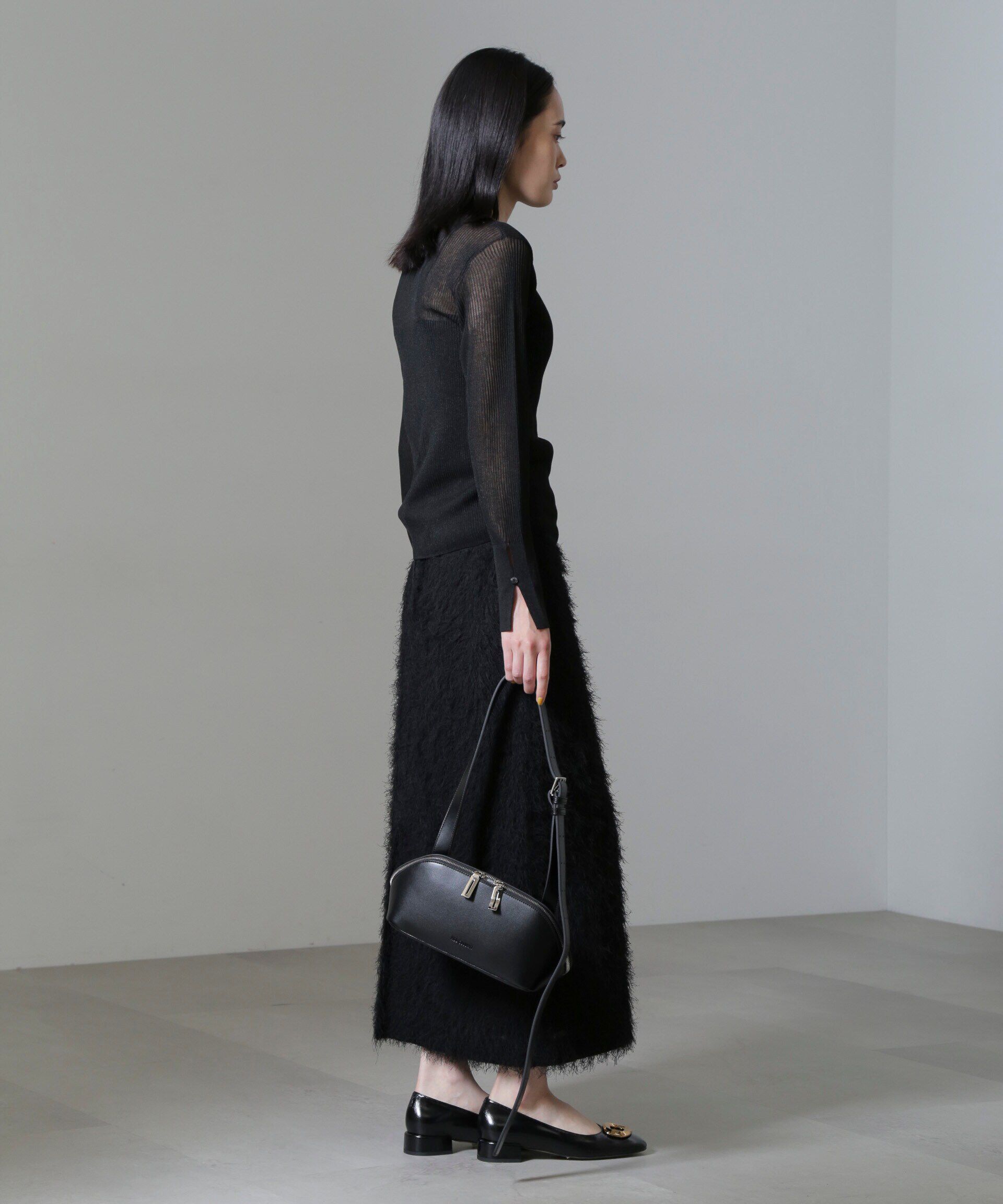 nano･universe「シアーブライトリブニットプルオーバー」|ニット・セーター|