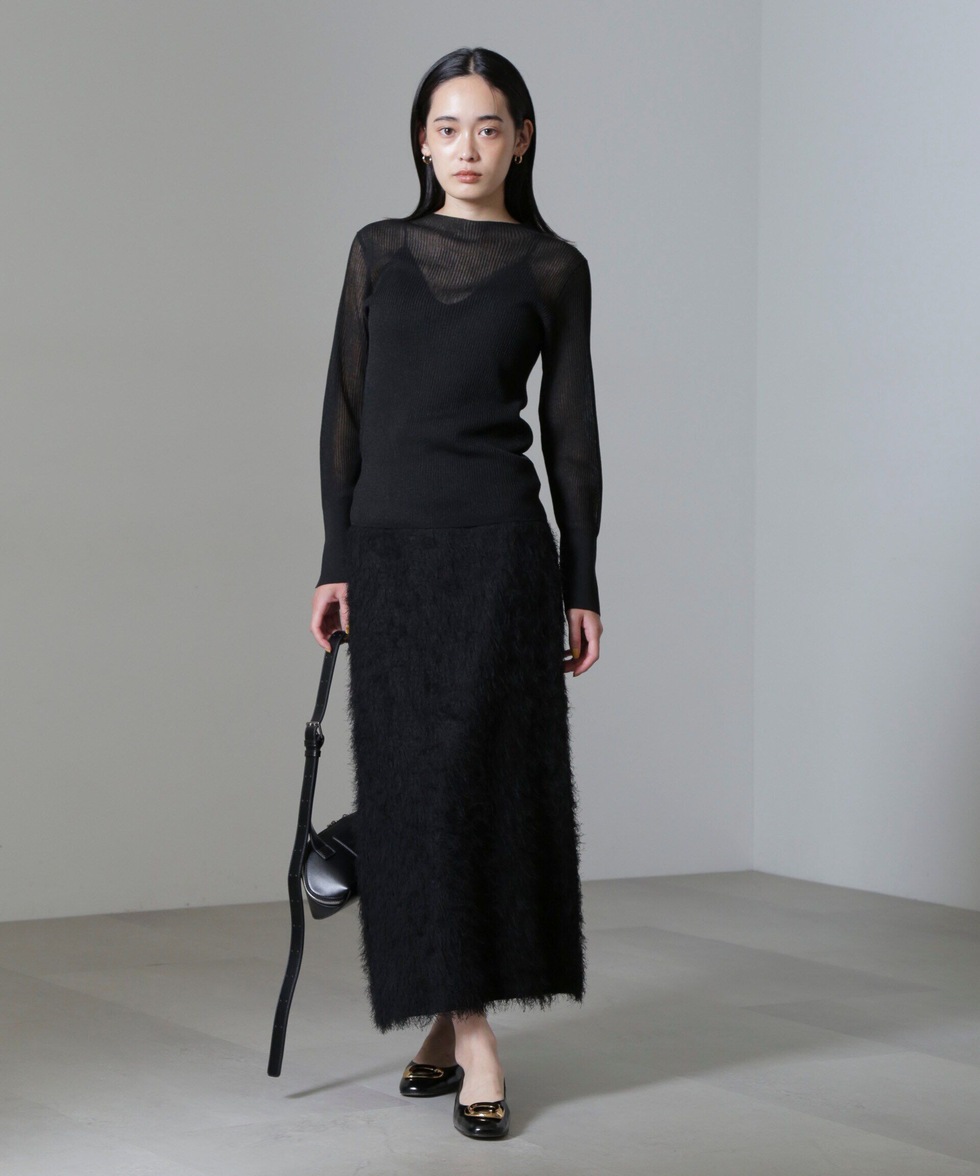 nano･universe「シアーブライトリブニットプルオーバー」|ニット・セーター|