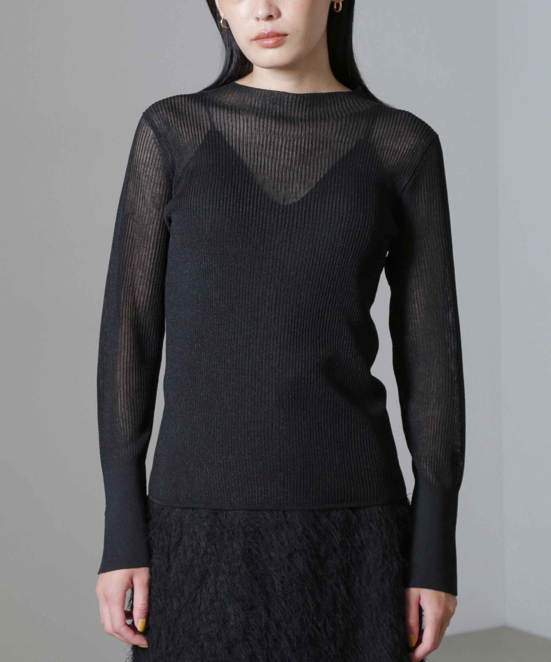 nano･universe「シアーブライトリブニットプルオーバー」|ニット・セーター|