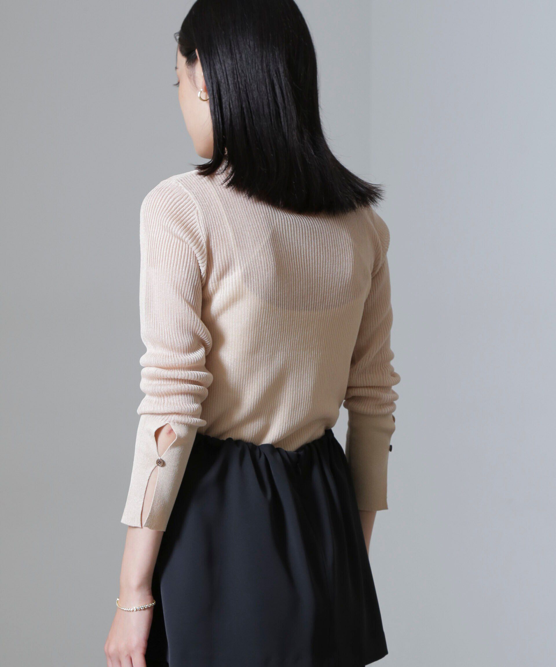 nano･universe「シアーブライトリブニットプルオーバー」|ニット・セーター|