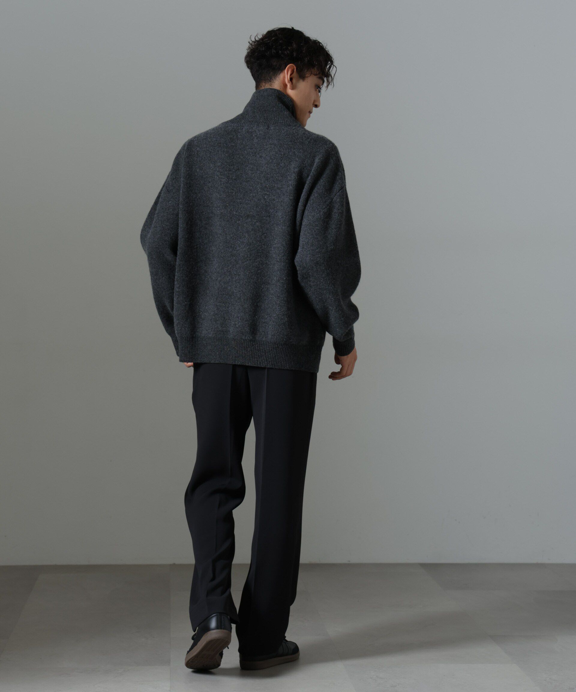 nano･universe「ドレープ ストレートスラックス(セットアップ可)」|チノ|