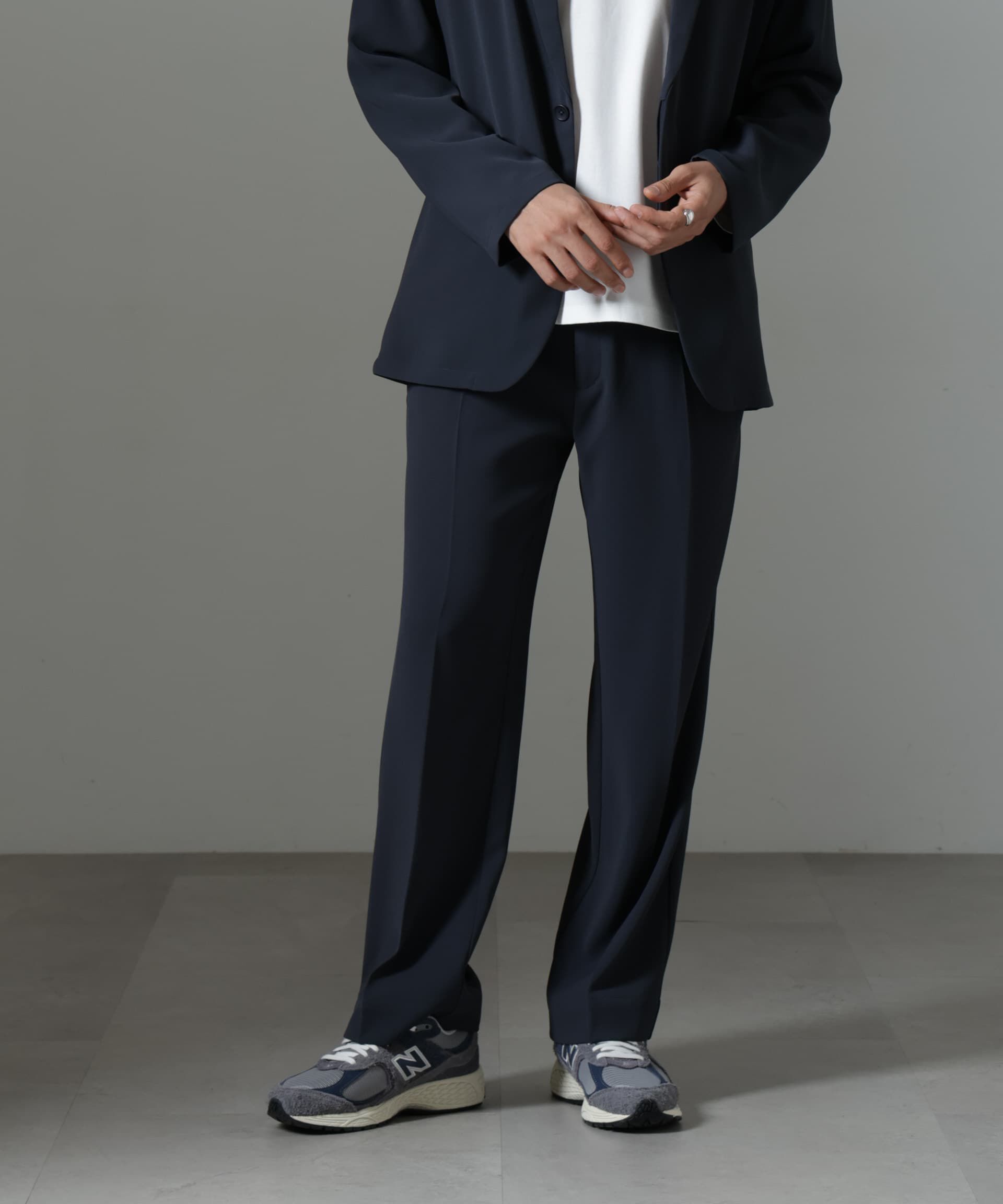 nano･universe「ドレープ ストレートスラックス(セットアップ可)」|チノ|