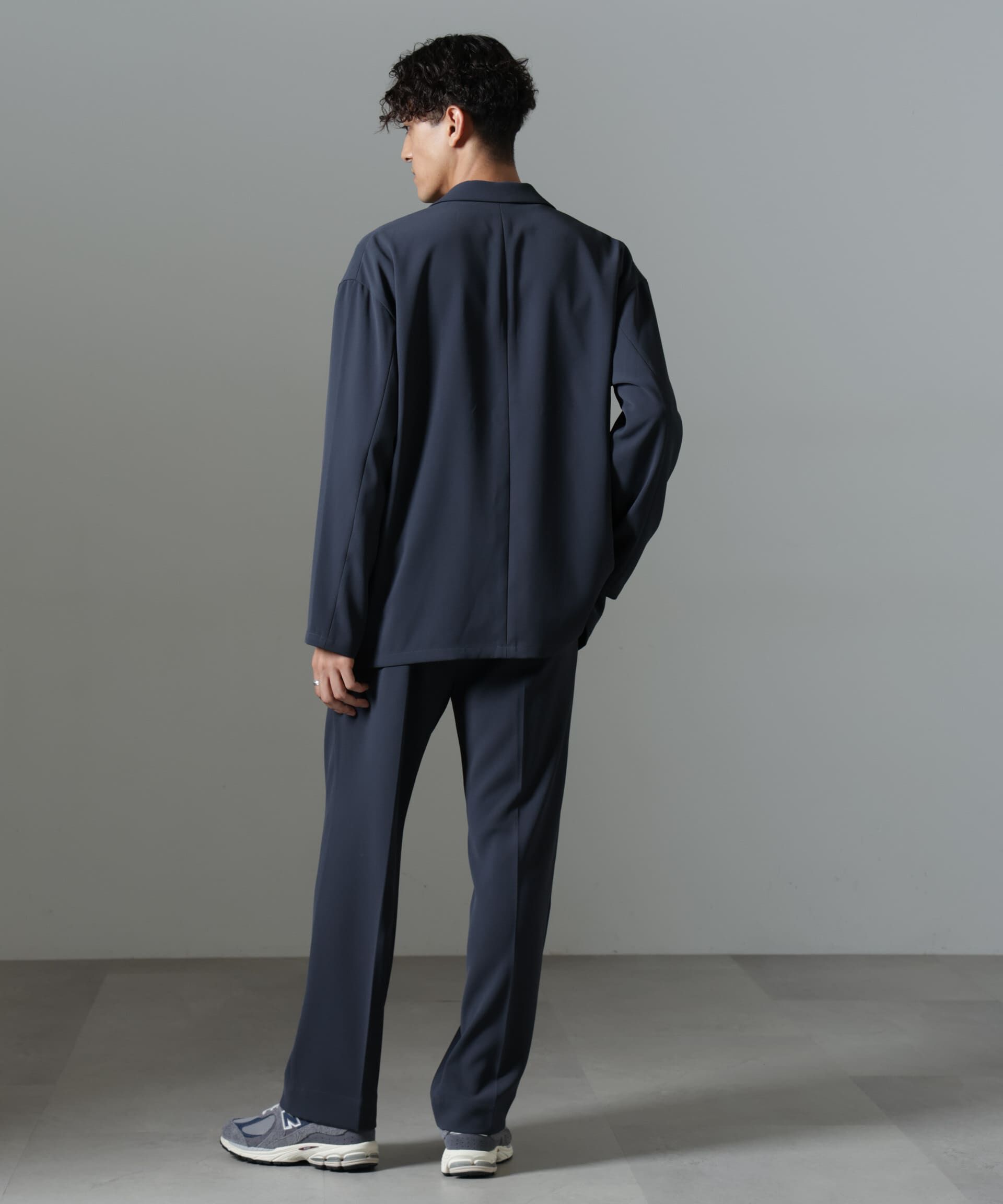 nano･universe「ドレープ ストレートスラックス(セットアップ可)」|チノ|