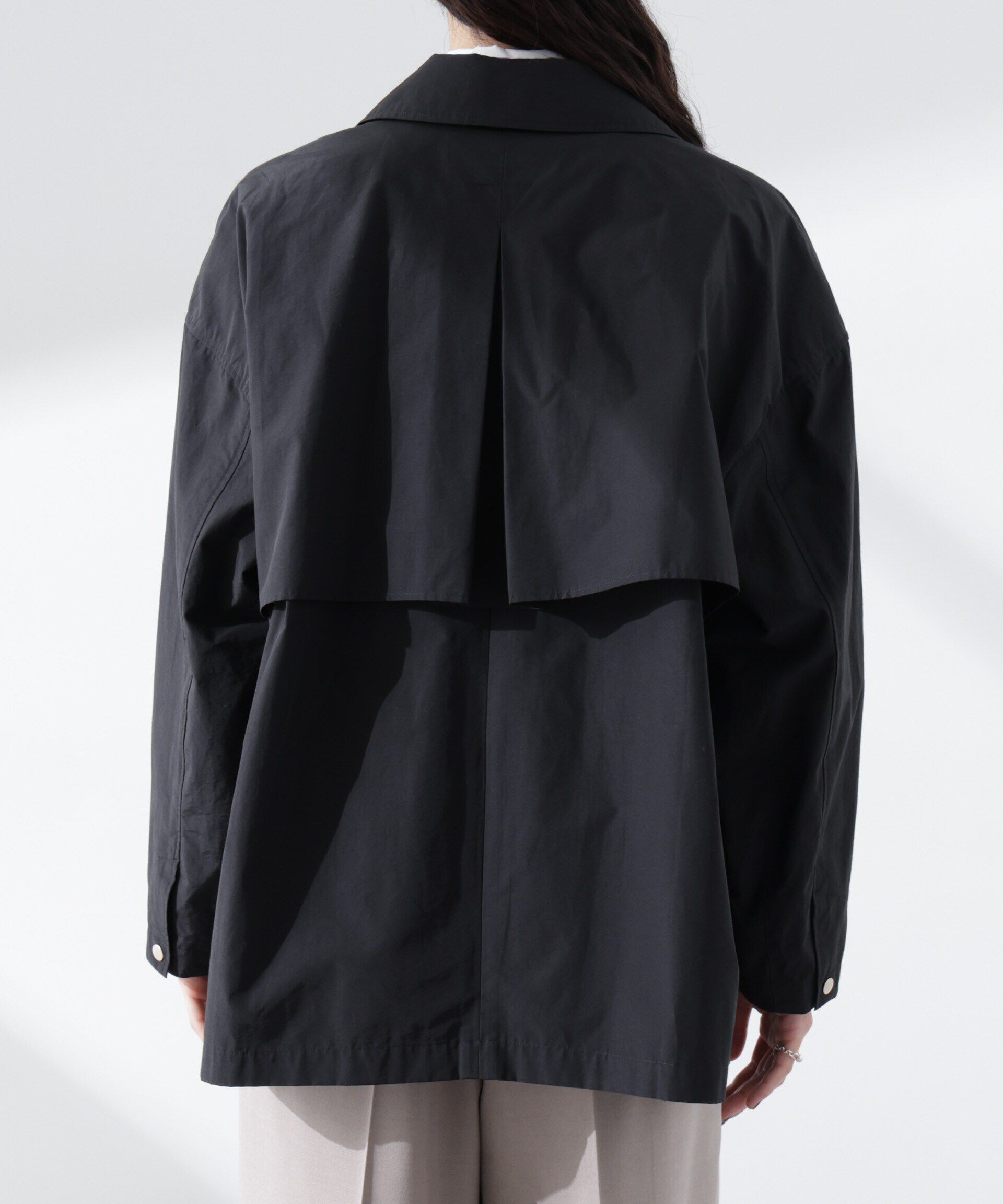 nano･universe「ミドル丈ワイドラフトレンチ」|その他|