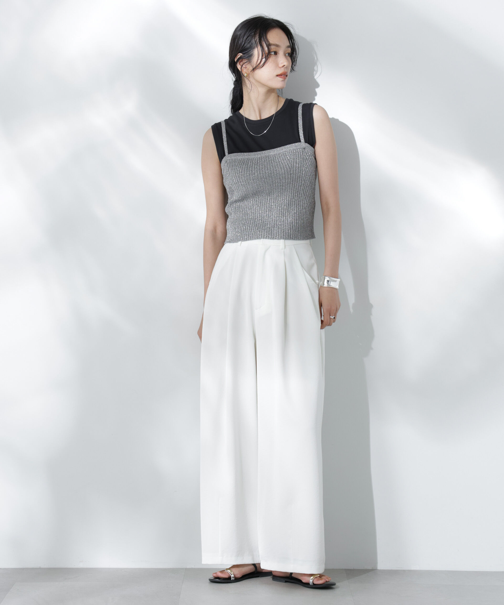 nano･universe「Anti Soaked(R) 汗染み防止ノースリーブTシャツ」|Tシャツ・カットソー|