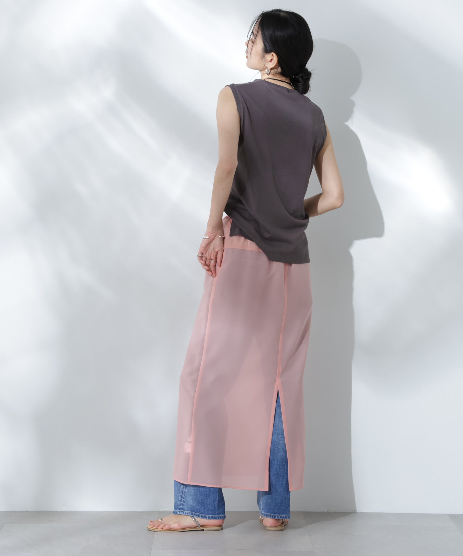 nano･universe「Anti Soaked(R) 汗染み防止ノースリーブTシャツ」|Tシャツ・カットソー|