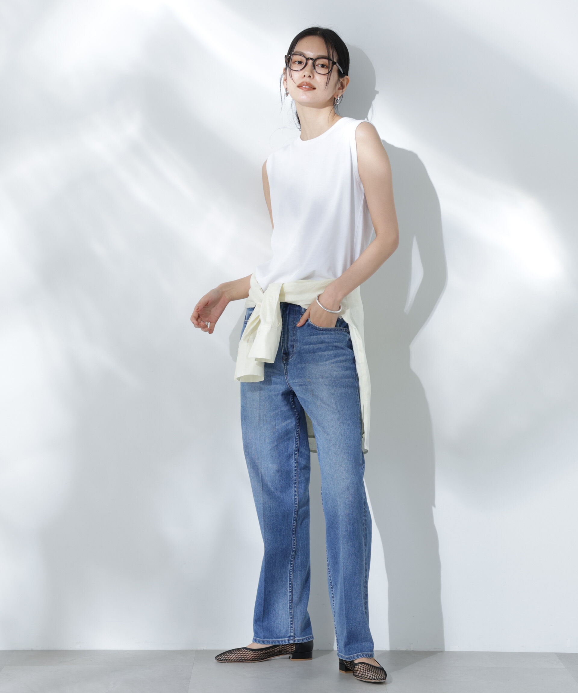 nano･universe「Anti Soaked(R) 汗染み防止ノースリーブTシャツ」|Tシャツ・カットソー|