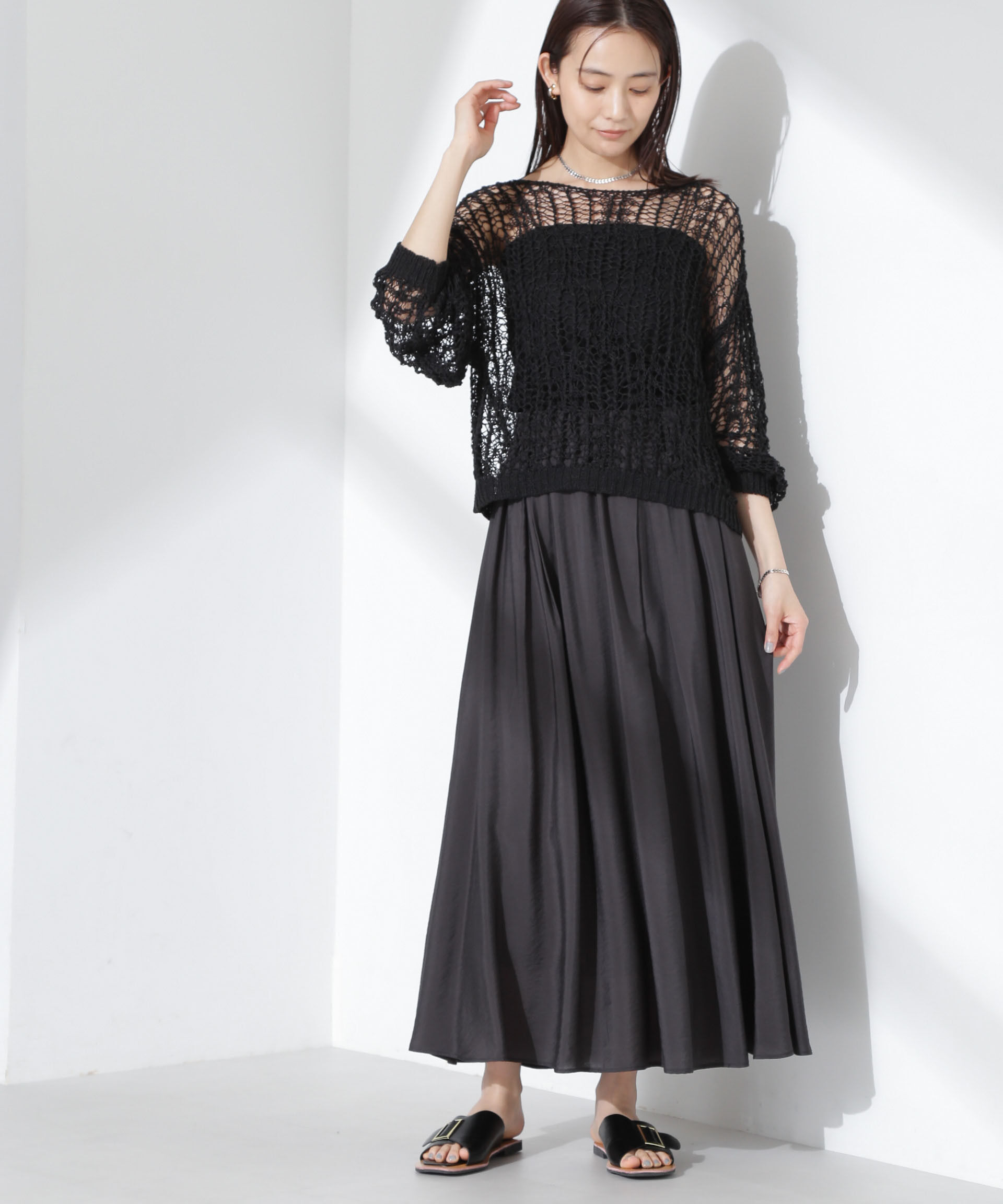 nano･universe「シアーボリュームスカート」|スカート|