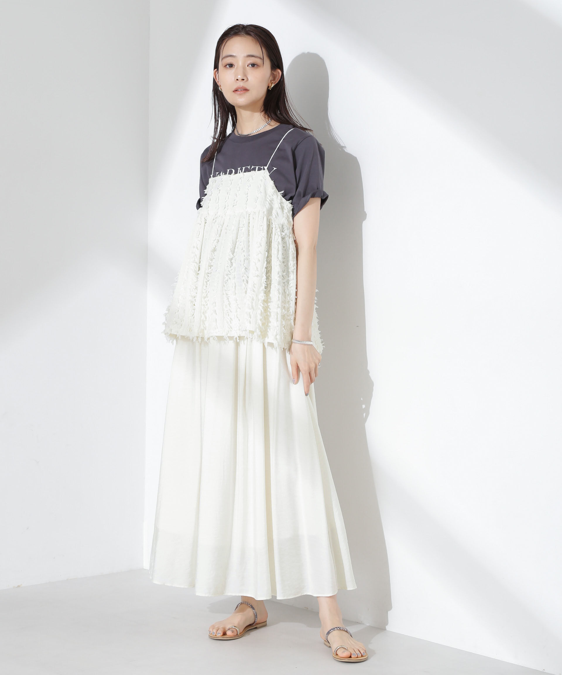 nano･universe「シアーボリュームスカート」|スカート|