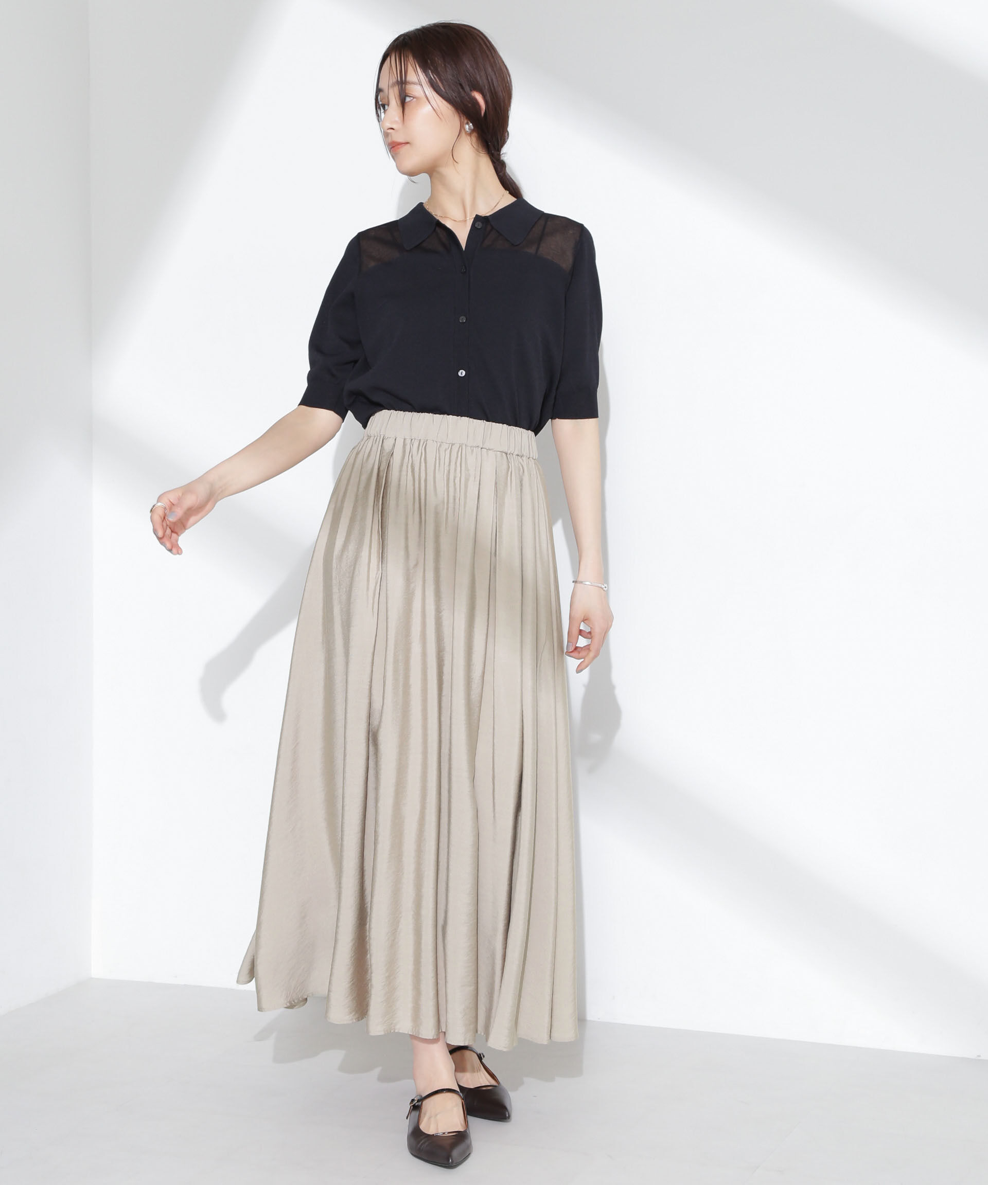 nano･universe「シアーボリュームスカート」|スカート|