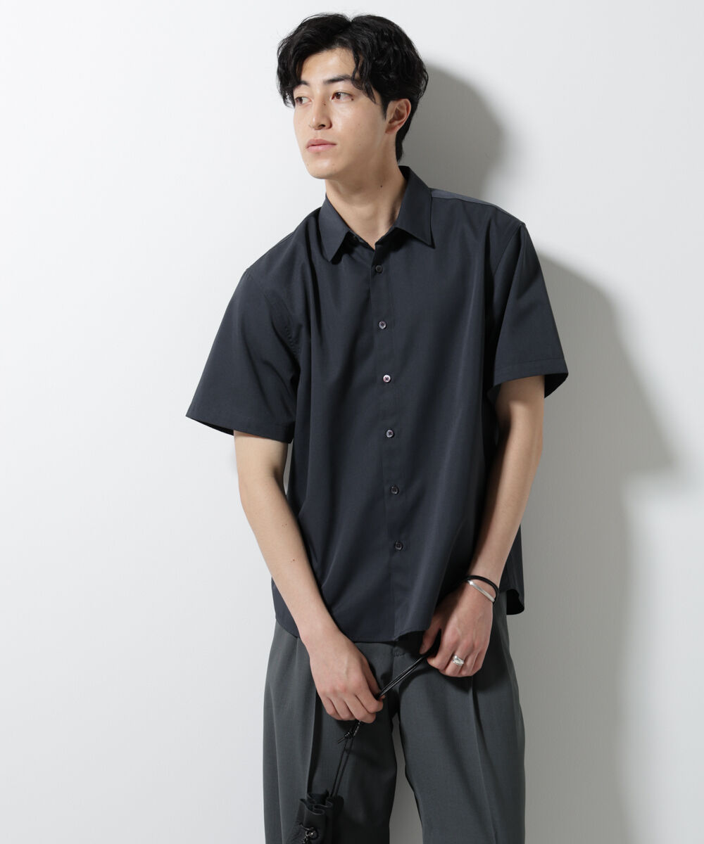 nano･universe「スタンダードレギュラーカラーシャツ/半袖」|シャツ・ブラウス|