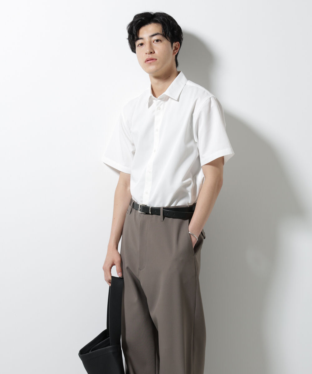 nano･universe「スタンダードレギュラーカラーシャツ/半袖」|シャツ・ブラウス|